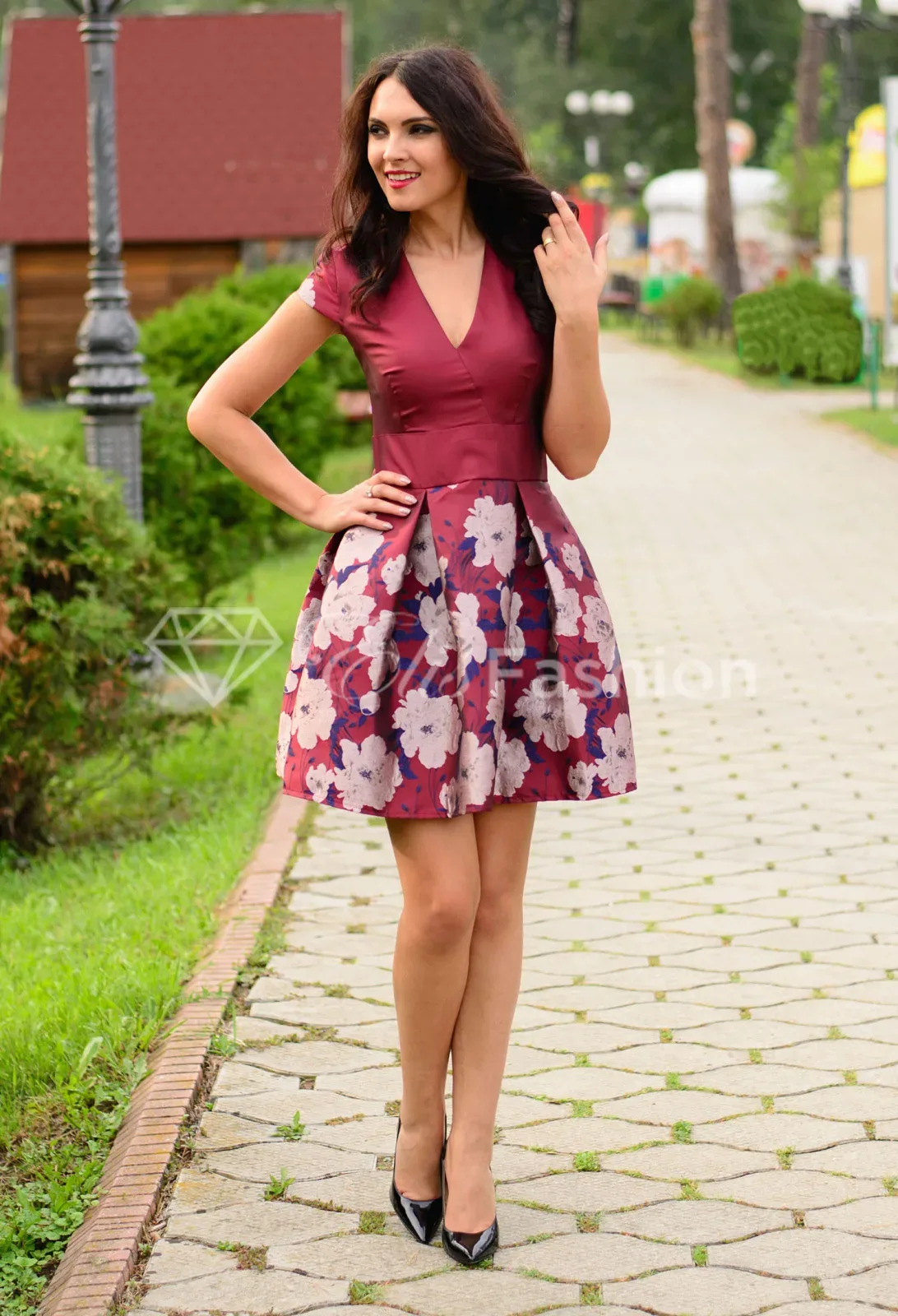 Rochie Ella Collection Big On Burgundy