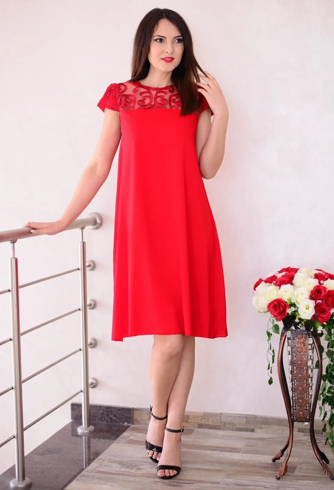 Rochie Ella Collection Little Sparkle Red