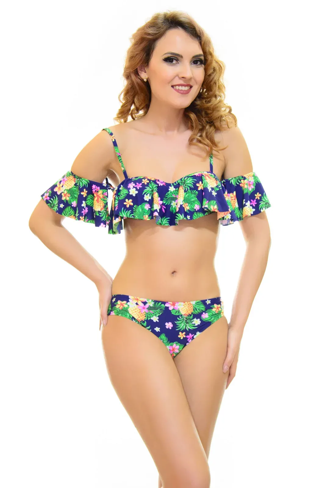 Costum De Baie Tropical Vibe DarkBlue