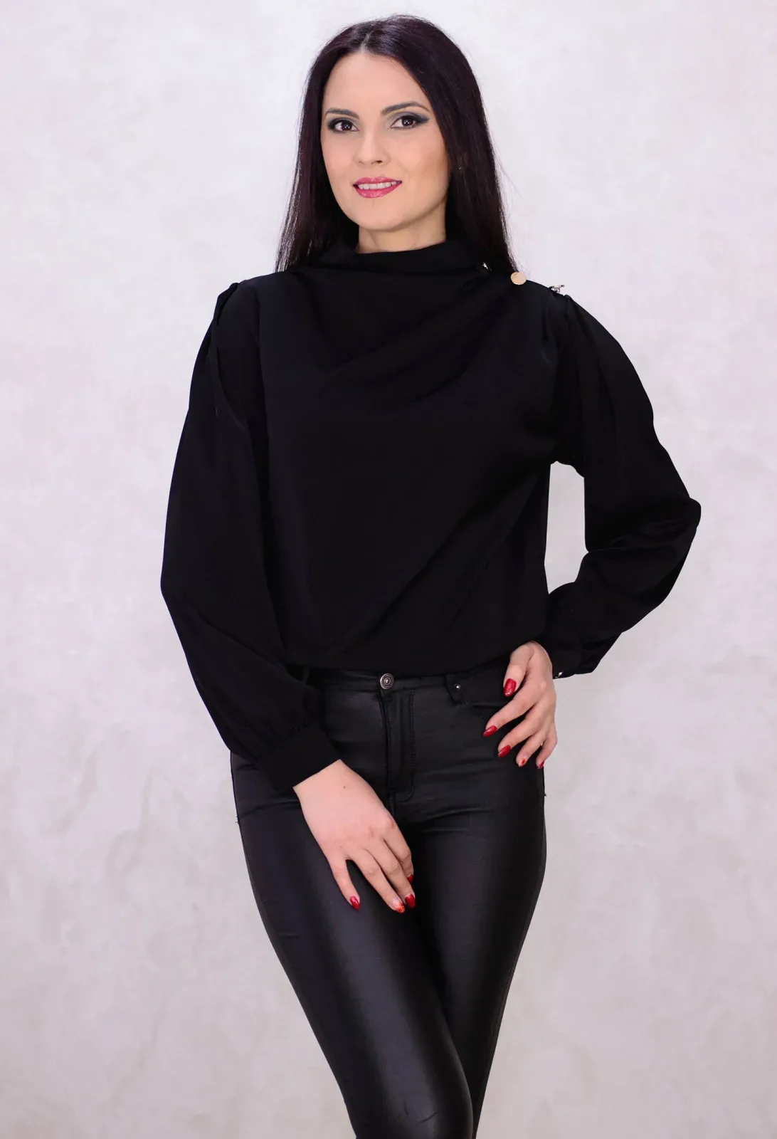 Bluza Golden Buttons Black