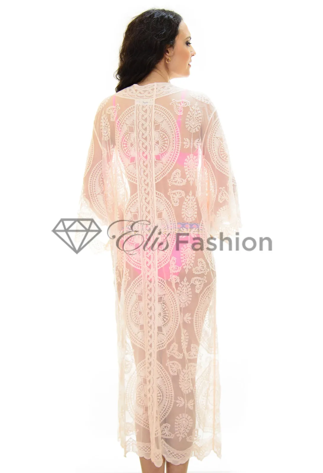 Cardigan de Plaja Lace Wise Rose