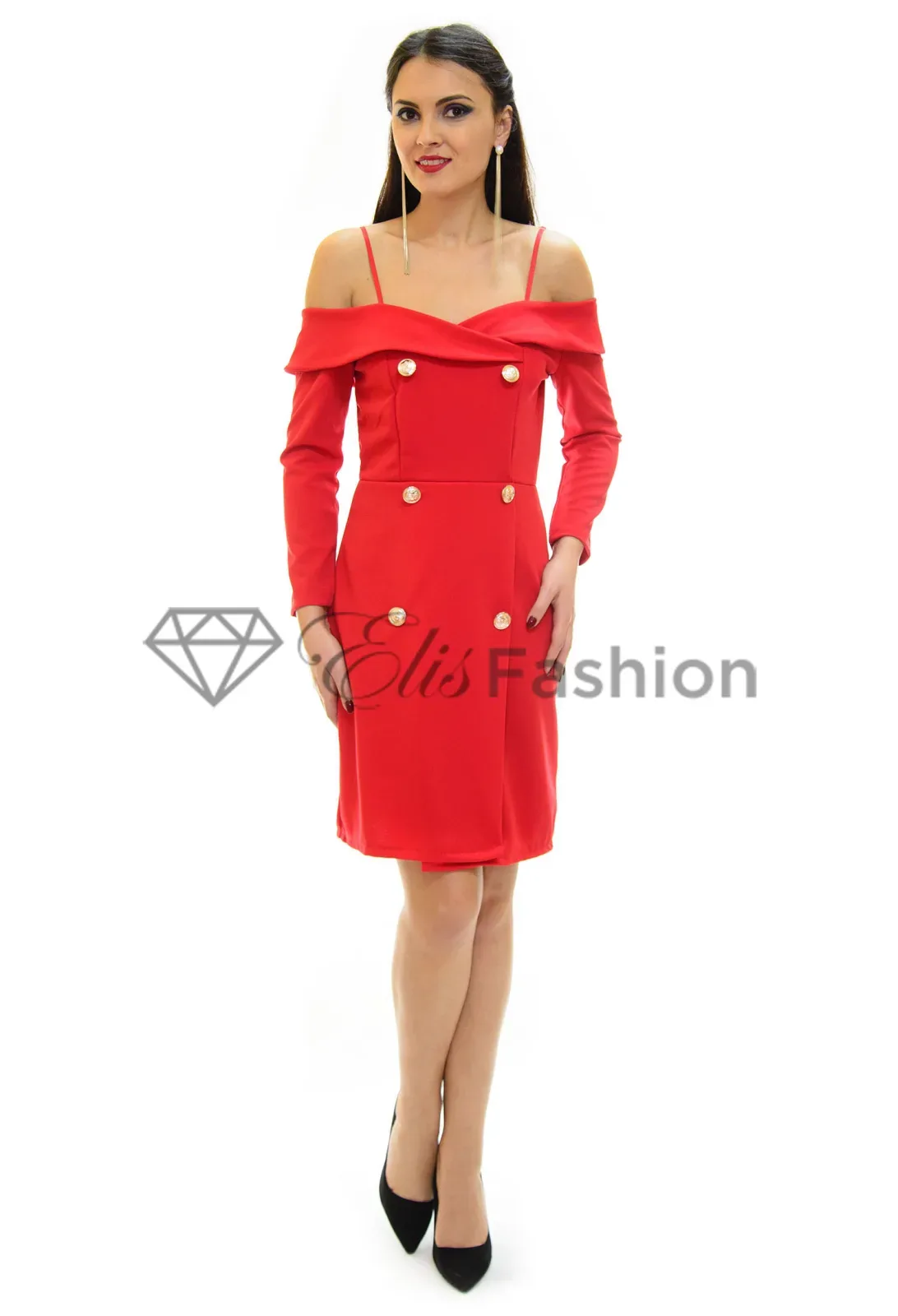 Rochie Smooth Navy Red