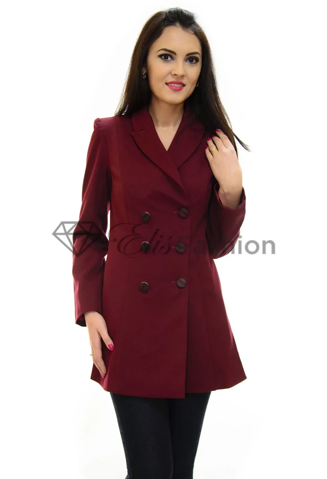 Trench Ella Collection Feminine Experience Burgundy