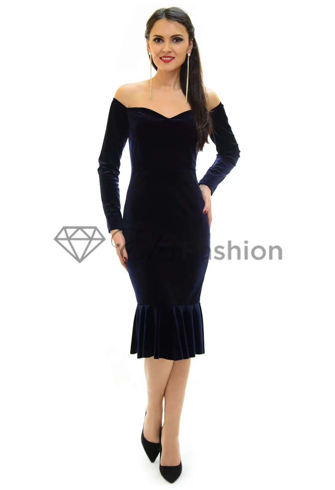 Rochie Velvet Diva Blue