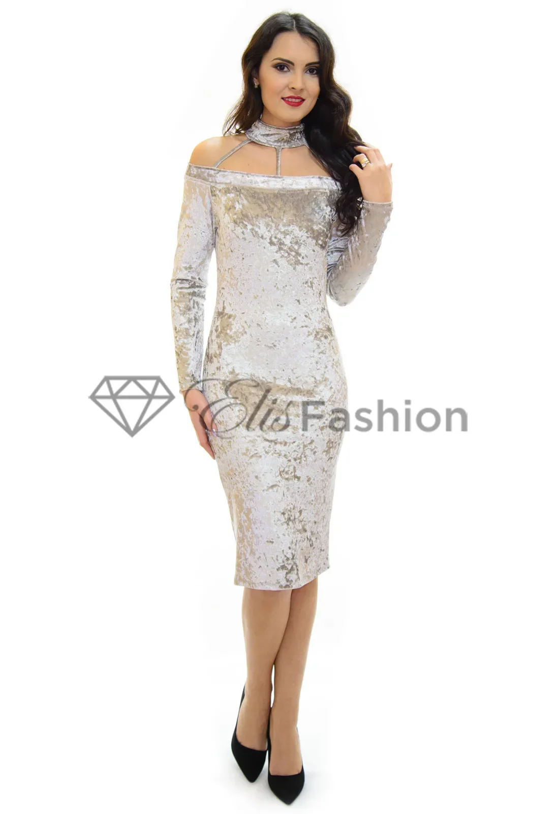 Rochie Sweet Velvet Silver