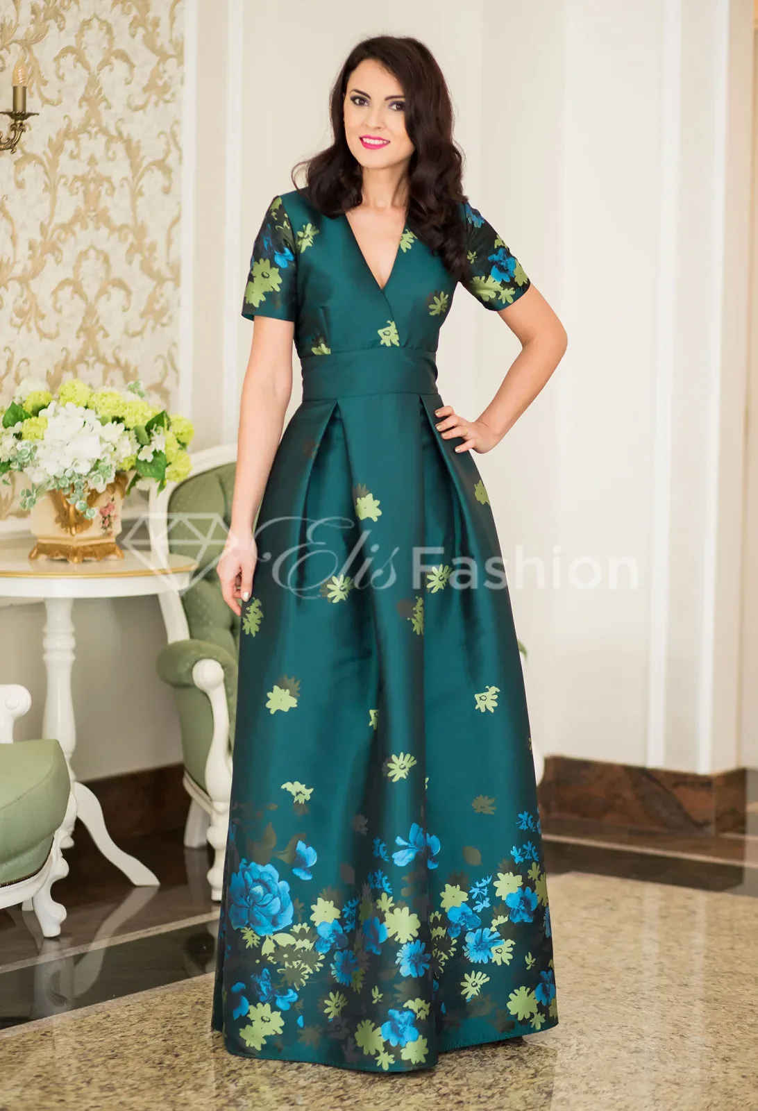 Rochie Ella Collection Embelishment Green